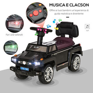 HOMCOM-Voiture tout-terrain à monter pour enfants, voiture pour enfants avec lumières et musique, 18-36 mois, 68x30.5x41.5cm, noir - Product Image 4
