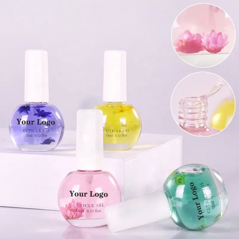 Logotipo personalizado Best Selling Products15ml Private Label Flower Puting Nail Cutícula Oil Care Blossom Nail Cutticle Oil