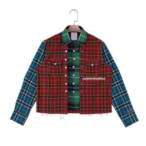 <span class=keywords><strong>Camisa</strong></span> Casual OEM para <span class=keywords><strong>Caballero</strong></span>, con Diseño de Parches en Contraste de Color, <span class=keywords><strong>Manga</strong></span> Larga, a Cuadros, con Dos Bolsillos, Tejido Popelina Teñido, Transpirable - Product Image 1