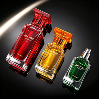 Flacon de parfum en verre transparent mat carré de luxe 50 ml/70 ml/100 ml, vaporisateur, boîte cadeau personnalisée avec logo en plastique, brume parfumée, cosmétique