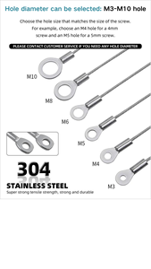 Nhà Máy Bán Buôn PVC Tráng Dây Thép Dây Lắp Ráp Dây Không Gỉ An Toàn Dây Cáp Dây Thimble Mắt - Product Image 6