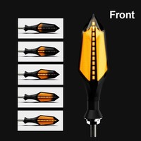 1 pièce Feu de clignotant LED séquentiel 8 mm pour moto, clignotant dynamique ambre, feu de position et feu arrière de moto