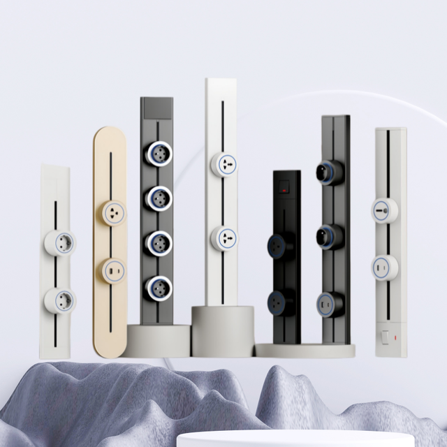 Low MOQ Luxury Concealed Electrical Rail Track Socket for Kitchen Office Bedroom