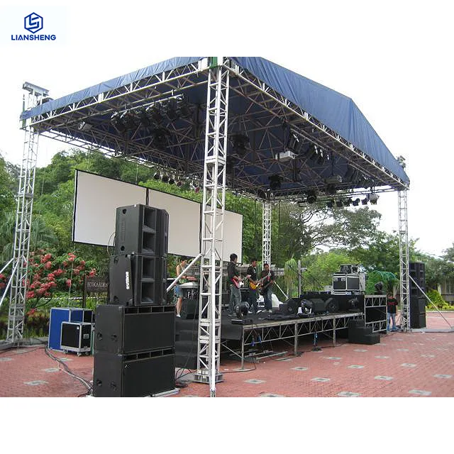 Outdoor waterproof stage platform event Truss display event stage stand curved triangular Roof Truss system concert stage