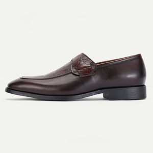 Chaussures Oxford en cuir formelles à enfiler, bout pointu, antidérapantes, imperméables, résistantes à l'usure, respirantes, avec soutien de la voûte plantaire, toutes saisons, habillées - Product Image 5