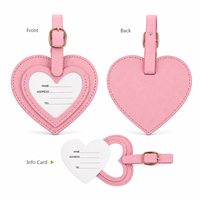 Étiquette de bagage en cuir PU de luxe à motif floral, personnalisable avec logo, anti-perte, pour carte d'identité, vente en gros