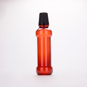 BPA ücretsiz fabrika 500ml boş koyu Amber <span class=keywords><strong>PET</strong></span> plastik ağız yıkama şişesi gargara plastik şişeler - Product Image 3