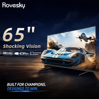 Téléviseur intelligent R&E 65 pouces Mini LED 4K HDR Dolby Vision Atmos sans cadre, luxe, pour salle de bain et salon
