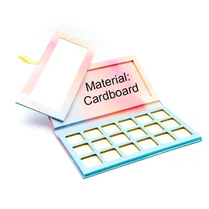 निजी लेबल कॉस्मेटिक कस्टम खाली आईशैडो पैलेट पैकेजिंग कार्डबोर्ड पैलेट पेपर