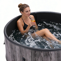 Hailebao Tragbarer Aufblasbarer Runder Spa-Pool mit Massagefunktion, Wasserdichtes PVC-Material, Langlebig für Innen-/Außenbereich, für Kinder