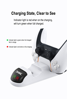 Chargeur double pour manette PS5 Ancreu PS5 TP5-0506, chargeur sans fil pour manette PS5, base de charge double avec indicateur LED