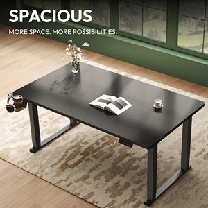 SENYU Adjustable Height Standing <b>Desk</b> Frame Metal Surface Computer <b>Desk</b> <b>with</b> Cable Management and <b>Cup</b> <b>Holder</b> - Product Image 5