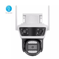 6mp Triple lentille 3 écrans Ipc360 WiFi caméra de sécurité extérieure Audio bidirectionnel couleur Vision nocturne maison CCTV PTZ caméra IP