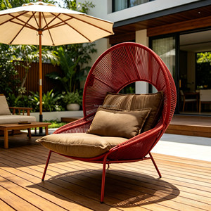 Vente chaude usine : Fauteuil inclinable moderne en rotin tressé pour intérieur et extérieur, idéal pour <span class=keywords><strong>jardin</strong></span>, balcon, terrasse et cour. - Product Image 1