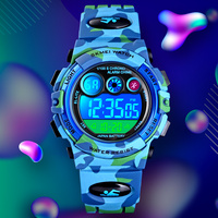 Jam Tangan anak laki-laki dan perempuan, Jam Tangan Digital olahraga Led warna-warni tahan air 5ATM Natal 1451 1547