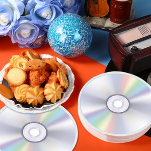 Tovaglioli a Tema CD Retrò di Forme Speciali, Tovaglioli Monouso Arcobaleno Laser per Feste di Compleanno e Musicali - Product Image 4