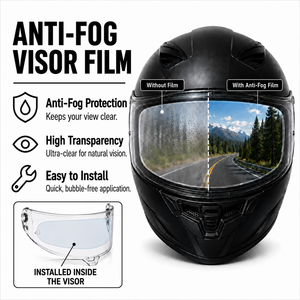 <span class=keywords><strong>Película</strong></span> <span class=keywords><strong>protectora</strong></span> de casco antivaho impermeable de PET suave para motocicletas transparente personalizable tamaño y grosor Uso de cuidado personal - Product Image 2