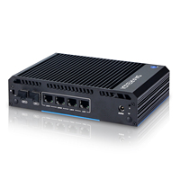 PC Industrial Integrado con Firewall, Intel N150 de Cuatro Núcleos, con 2*10Gbps SFP+, 4x1226 Ethernet, Módulo 4G LTE, Pantallas Duales