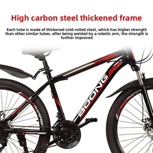 Bicicleta de Montaña Personalizada con Cuadro de Acero al Carbono, 26/24 Pulgadas, Frenos de Disco Dobles, Horquilla con Suspensión de Resorte, Todoterreno - Product Image 3