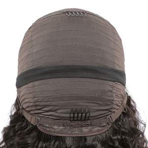 Pelucas de corte Bob rizado 100% cabello virgen, cabello humano indio crudo corte Bob corto sin encaje peluca con máquina de explosión Mace peluca onda de agua - Product Image 5