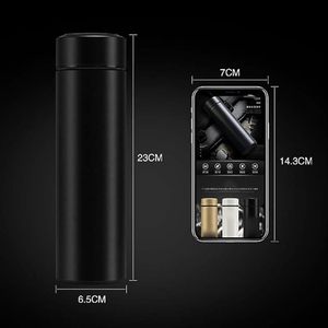 Inteligente Termo Digital 500ml Stainless Steel LED Smart Temperature Display Thermal Flask Cup Water Bottle With <b>Tea</b> Strainer - Product Image 2