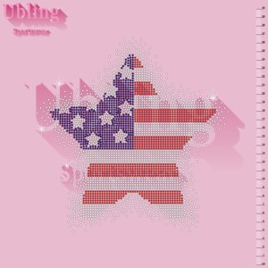 Giao Hàng Nhanh Bling Tùy Chỉnh Tinh Thể Thiết Kế Truyền Nhiệt USaflag Rhinestone Chuyển Sắt Truyền Nhiệt Cho T Áo Sơ Mi - Product Image 4