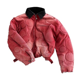 เสื้อแจ็คเก็ตผ้าแคนวาสเนื้อหนัก 100% คอตตอน ซักแล้ว ทรงหลวม สไตล์ยูนิเซ็กซ์ ปักลายได้ตามสั่ง ปกเสื้อพับได้ เสื้อโค้ทผู้ชาย ขายส่ง - Product Image 1