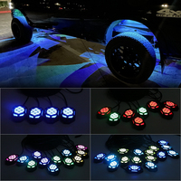 Accesorios para coche Control de aplicación 12V 24V luces Led Rock para Jeep Truck ATV todoterreno 4 8 12 Pods RGBW Underglow Underbody Lights