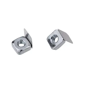 Nut 2D26.AA.01 High quality Steel trapezia nut threaded sliding square nut for aluminum profile with spring piece