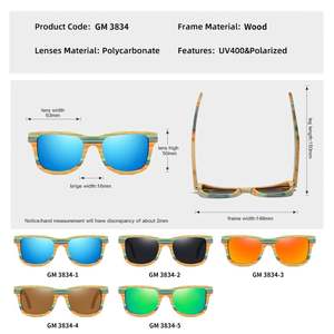 Nouvel Arrivage 2025 – Lunettes de Soleil Polarisées en Bois et Bambou Personnalisables avec Logo pour Hommes et Femmes – Style Skateboard Tendance - Product Image 5