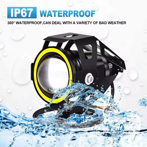 U7 <span class=keywords><strong>LED</strong></span> phare de <span class=keywords><strong>moto</strong></span> blanc jaune rouge yeux d'ange projecteur phare antibrouillard super lumineux U7 <span class=keywords><strong>Moto</strong></span> lampe de conduite auxiliaire - Product Image 4
