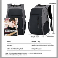 Mochila Antirrobo para Portátil con Puerto USB, Mochila de Viaje con Puerto USB, Reflectante, con Múltiples Bolsillos, para la Escuela, Trabajo, Uso Diario, Venta al por Mayor