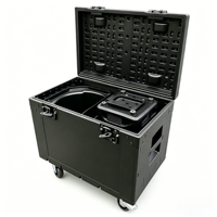 Flight case en plastique PE pour équipement de scène de grande taille, pour le personnel, boîte de rangement pour câbles, boîte à pièces détachées, boîte à outils roulante pour stand et stockage