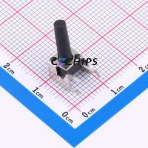 TC-6615-15.0 -260g Tactile Switch Through hole,7.5x3.6mm Switch Single Pole Single Throw Round Button 2.6N Right Angle Insert - Product Image 1