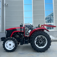 Traktor Pertanian Diesel 4WD 100HP Roda Empat Bersertifikasi EU Stage V US Tier 4 CE dengan PTO 3-Point Linkage
