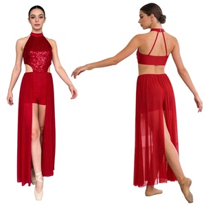 Vestido de Danza Lírica para Mujer, Traje de Danza de Adoración, Ropa de Danza para Danza Latina Moderna, Actuaciones de Baile de Graduación, Disfraces de Danza Latina - Product Image 2