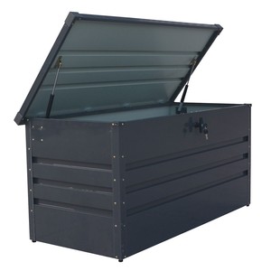 Grande capacità eco-friendly facilmente assemblato multifunzionale impermeabile scatola di immagazzinaggio per esterni con sedile per <span class=keywords><strong>attrezzi</strong></span> da giardino - Product Image 1