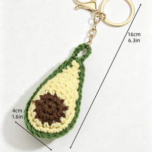 Amigurumi Crochet Fruit Keychain Handmade Knitting <b>Key</b> <b>Ring</b> <b>Cute</b> Fruit Bag Pendant Crocheted Charms Grape Lemon Lychee <b>Key</b> Chain - Product Image 6