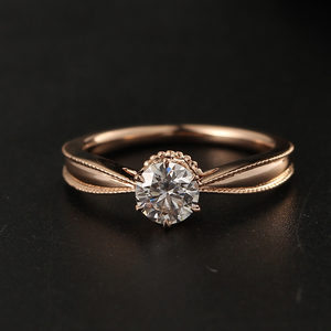 Bagues de mariage en or rose certifiées MaiYi Gia Igi, bagues en diamant, or massif 9K/10K/14K/18K/22K, bague de fiançailles - Product Image 1