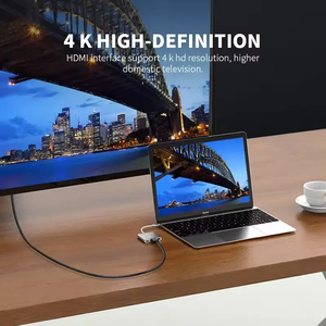 Многофункциональная металлическая Usb-концентраторы <span class=keywords><strong>3in1</strong></span> Type c, адаптер для ноутбука, док-станция с Pd, быстрая зарядка 100 Вт, Usb 3,0 5 Гбит/с, Hdmi 4k для Ps5 - Product Image 5