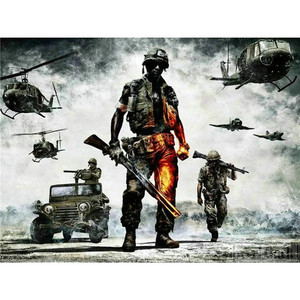 Cuadro <span class=keywords><strong>de</strong></span> soldado <span class=keywords><strong>de</strong></span> helicóptero <span class=keywords><strong>de</strong></span> <span class=keywords><strong>guerra</strong></span> artesanal, mosaico <span class=keywords><strong>de</strong></span> diamantes <span class=keywords><strong>de</strong></span> imitación 5D, decoración del hogar, bordado <span class=keywords><strong>de</strong></span> diamantes personalizado - Product Image 1