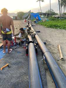 กรงเลี้ยงปลาสำหรับทะเลสาบวิคตอเรีย ประเทศแทนซาเนีย ทำจาก HDPE เปลี่ยนตาข่ายง่าย เก็บเกี่ยวได้ง่าย - Product Image 1
