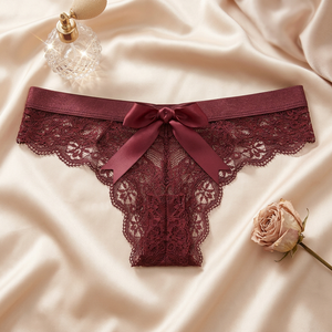 Culottes string élégantes en dentelle pour femmes, transparentes et sexy, respirantes, taille basse, lingerie quotidienne pour femmes - Product Image 2