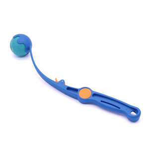 Lanceur de balles en caoutchouc thermoplastique pliable et portable pour chiens, lanceur de balles de tennis interactif, jouet à mâcher d'extérieur - Product Image 5
