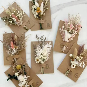 Mini Bouquet di <span class=keywords><strong>fiori</strong></span> essiccati pampa composizione floreale cassetta delle lettere regalo Bouquet biglietto di auguri piccolo Bouquet - Product Image 1