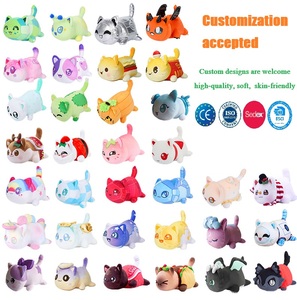 Peluche de Gato Personalizable 2026, Suave y Bordado, Diseño de Unicornio, Gato, Cola y Hamburguesa, Relleno de Algodón PP, Muñecos de Peluche de Comida, Regalos - Product Image 1