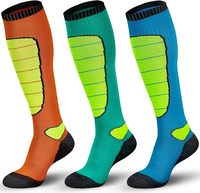 Chaussettes en laine unisexes de sport à compression avec soutien de la voûte plantaire, chaussettes hautes avec logo personnalisé, chaussettes de sport chaudes indispensables pour le temps froid