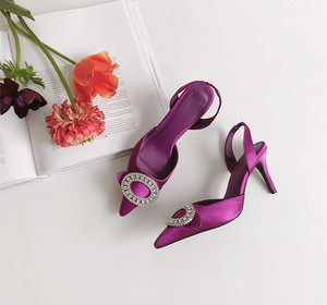 Tacones de lujo con diamantes de imitación, tipo slingback, para mujer, tallas 31-43, envío directo. - Product Image 2