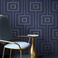 Papier peint géométrique moderne non tissé, antistatique, imperméable et résistant à l'humidité, revêtement mural abstrait pour appartement, salle à manger, salon