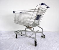 Chariots à provisions portables à double couche pour supermarchés Structure en maille pliante en tissu pour l'achat de légumes Commerce extérieur